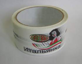 Скотч с логотипом кафе Итальянка